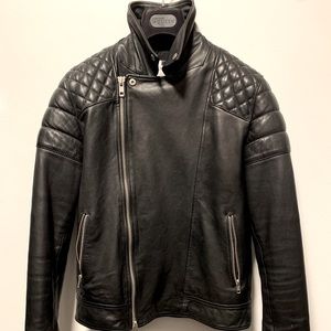 Topman Leather Biker Jacket